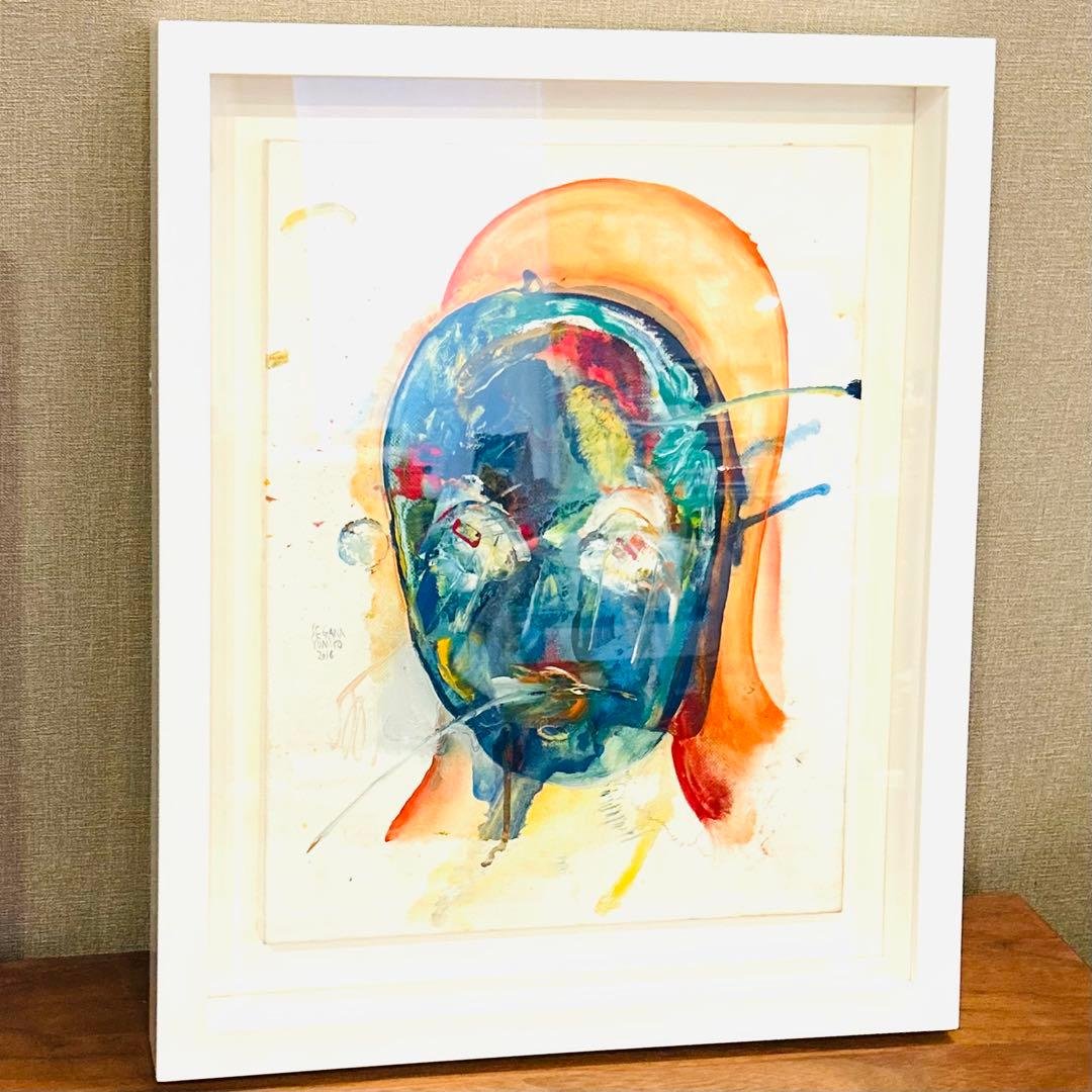 瀬川祐美子 キャンバス ミクストメディア 「景色は私の中」　サイン有 瀬川祐美子 キャンバス ミクストメディア 「景色は私の中」 サイン有