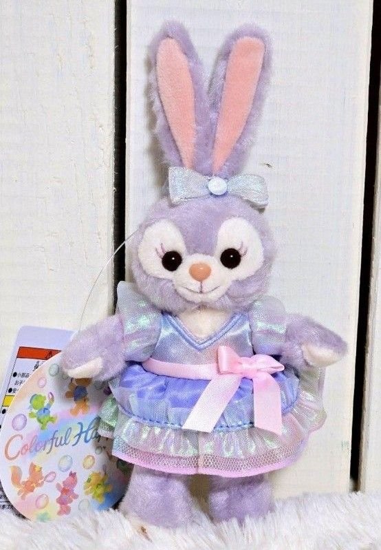 ダッフィーフレンズ20周年 ステラルー ぬいぐるみバッジ カラフルパピ