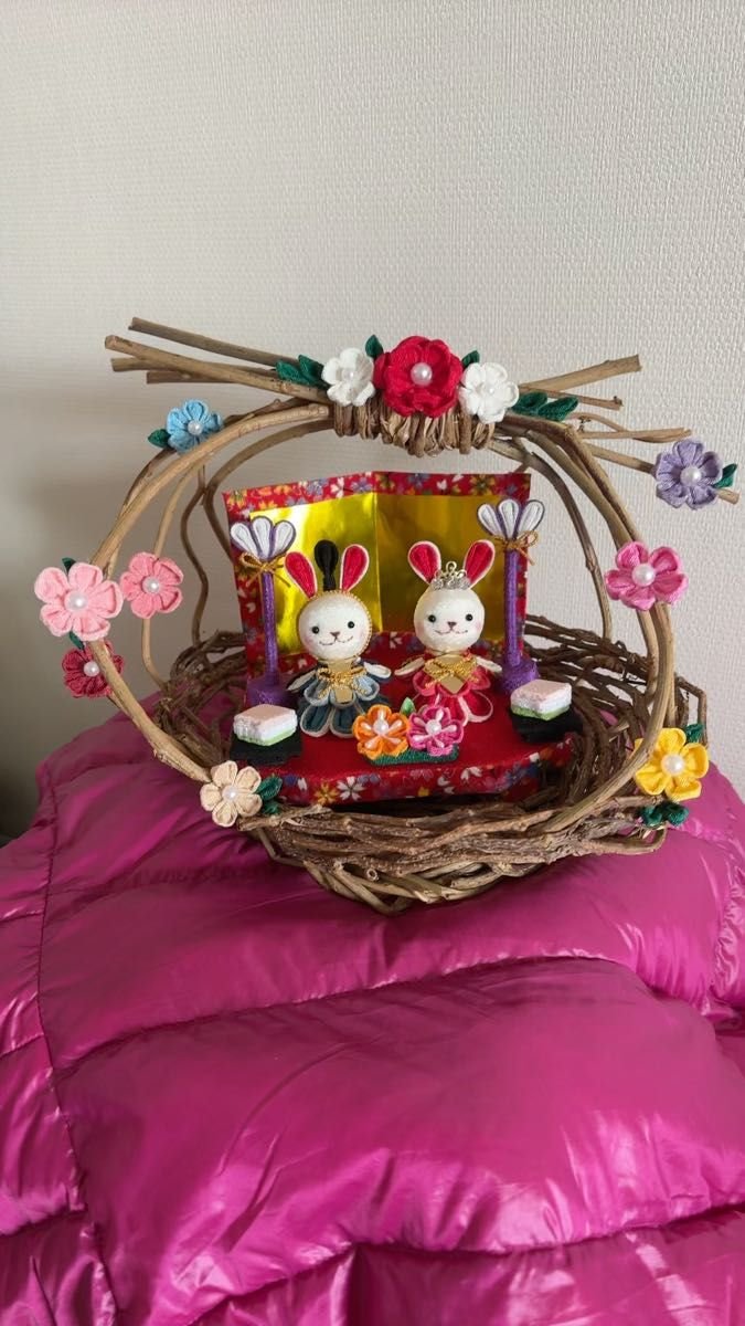 キューピー 加藤工芸 ローズオニールキューピー お雛様 三段雛飾り
