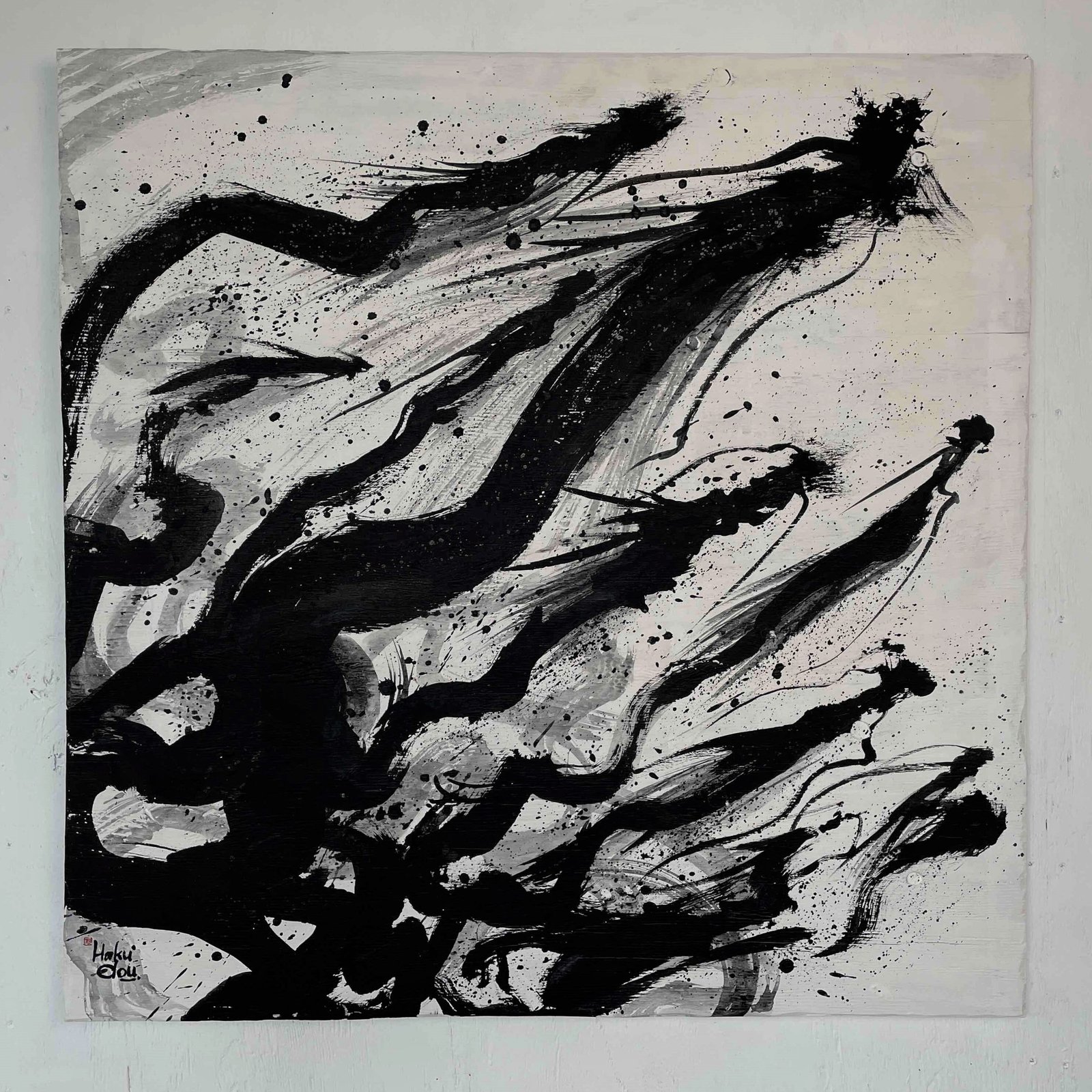 現代水墨画家☆絵師白道 [ Kowloons Fight](クーロンズファイト)（直筆